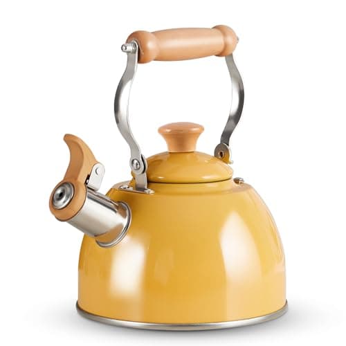 ROCKURWOK Tea Kettle, Tea Pot with Cool Touch Ergonomic Handle