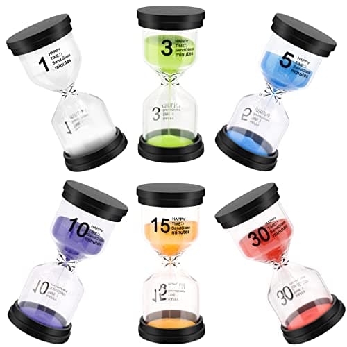 Sand Timer, Sand Timers Colorful 1/3/5/10/15/30 Minutes Sandglass Timer