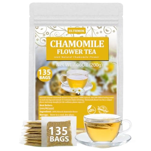 135 Premium Chamomile Tea Bags, Made with 100% Pure Natural Chamomile