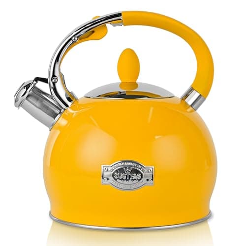 SUSTEAS Stove Top Whistling Tea Kettle - Food Grade Stainless