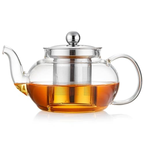 DOPUDO Small Glass Teapot with Infuser