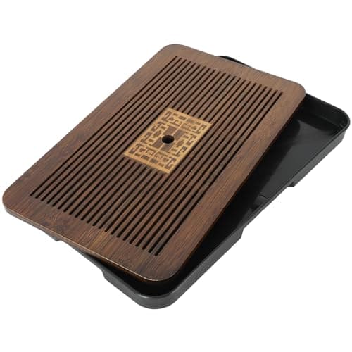 Jotsport 17 Inch Chinese Gongfu Tea Tray with Water Storage & Drainage