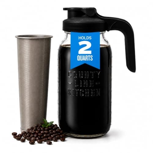 County Line Kitchen 64oz Cold Brew Coffee Maker with Leak Proof Lid