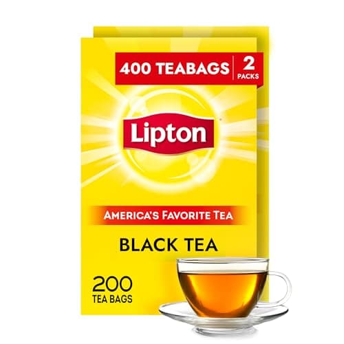 Black Tea Bags, Hot or Iced, Black tea with Caffeine, 400 Total Bags