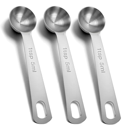 1 Teaspoon Measuring Spoons, 3Pcs Stainless Steel Kitchen Tools