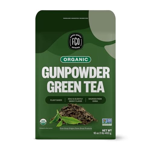 FGO Organic Gunpowder Green Tea, Loose Leaf