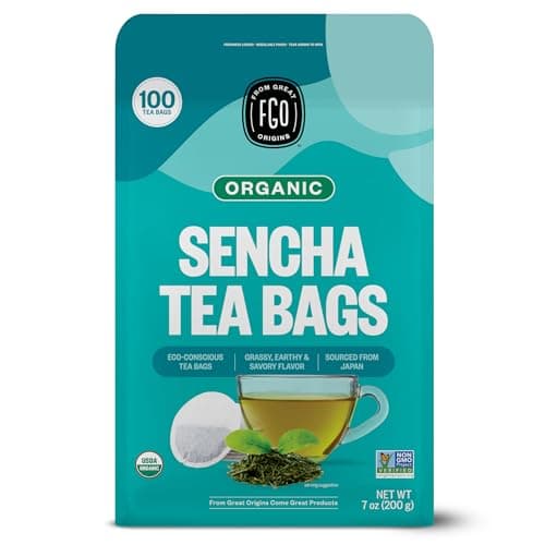 FGO Organic Sencha Green Tea, 100 Count