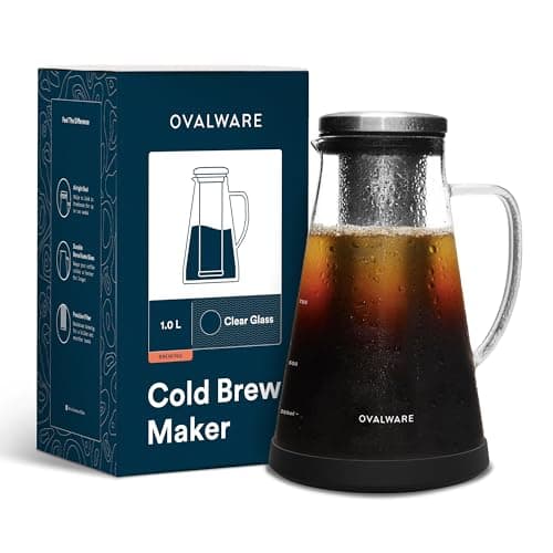 OVALWARE Airtight Cold Brew Maker & Tea Infuser, 1.1 L