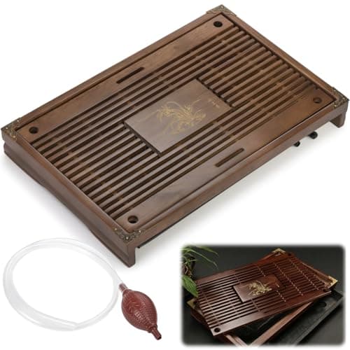 Eorbow Wooden Tea Tray, 17 Inch Chinese Kung Fu Tea Tray