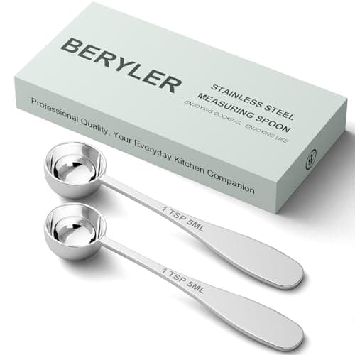 2PCS 1TSP(5ML) Measuring Spoon, 18/8