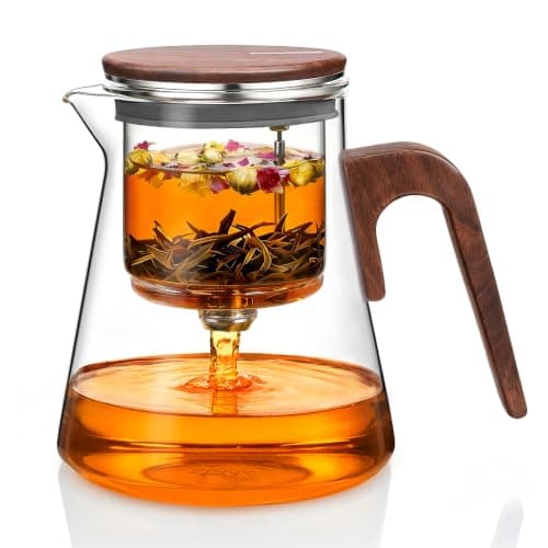 ZENS Magnetic Glass Infuser Teapot for Loose Leaf Tea