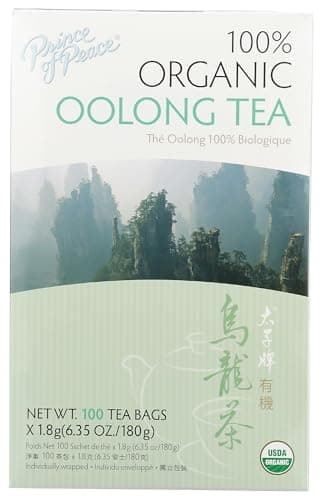 Prince of Peace Organic Oolong Tea, 100 Tea Bags – 100% Organic Black Tea
