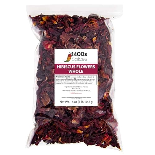 1lb Dried Whole Hibiscus Flowers and Petals