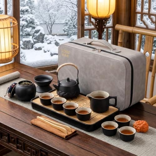 ICHAG Chinese Tea Set, Japanese Tea Sets for Adults, 15-Piece