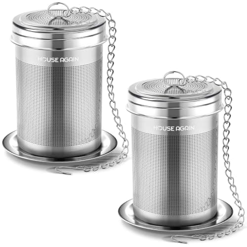 HOUSE AGAIN Tea Infuser, Extra Fine Mesh Tea Infusers for Loose Tea, 18/8