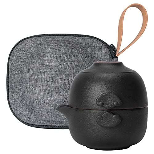 HEER Ceramic Travel Gaiwan Gongfu Tea Set for One