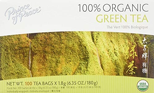 Prince of Peace Organic Green Tea (Pan-Fired), 100 Bags