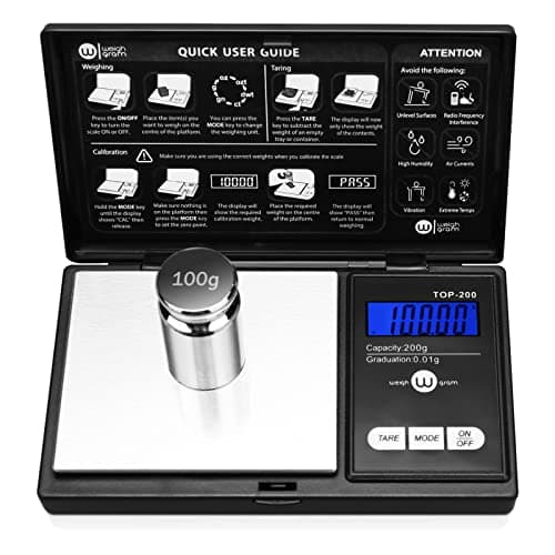 Digital Pocket Gram Scale 200g x 0.01g High Precision with 100g
