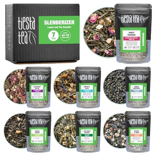 Tiesta Tea - 7 Green Teas Dry Flight Sampler, Loose Leaf, Medium Caffeine