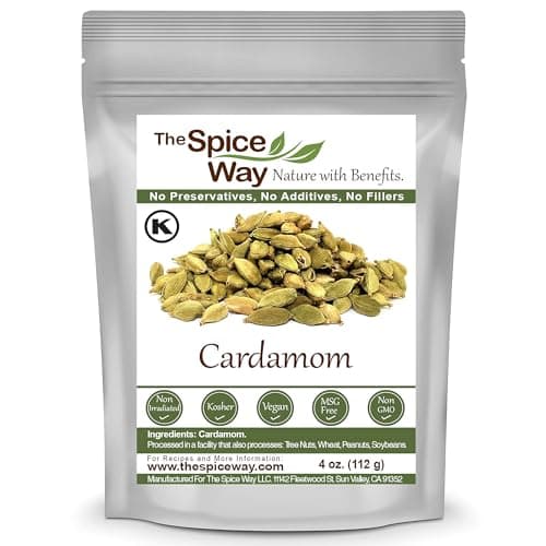 The Spice Way Cardamom Pods- (4 oz) Whole Green Cardamom Pod kosher