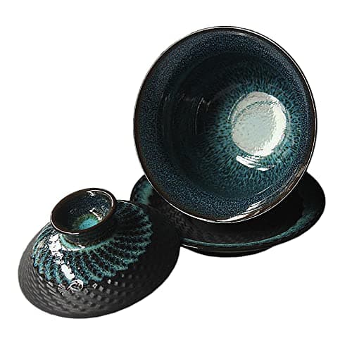 Gaolinci Kiln Glazed Ceramic Jianzhan Teacup Kung Fu Tea Cup and Saucer